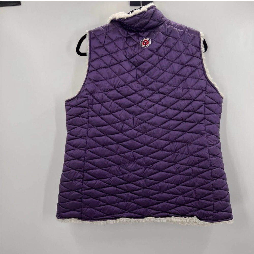 Steve Madden Quilted Purple Sherpa-Lined Vest - Picture 8 of 10